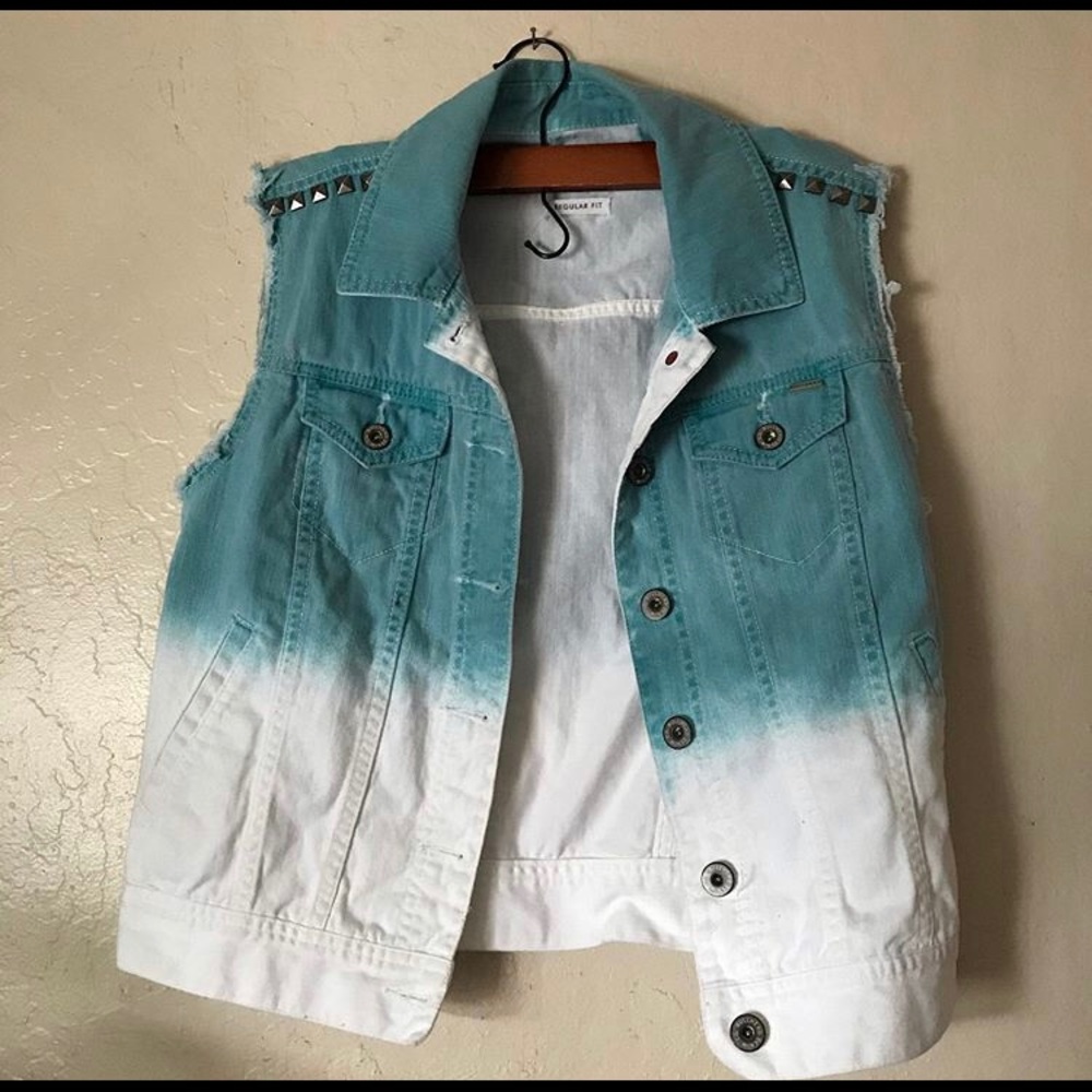 Ombré Dyed Denim Vest